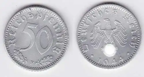 50 Pfennig Aluminium Münze 3.Reich 1944 F, Jäger 372 (125813)