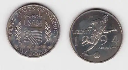 1/2 Dollar Nickel Münze USA Fussball WM 1994 (122158)