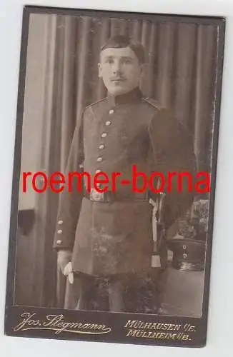 74842 Original Kabinett Foto Soldat Mülhausen im Elsass um 1915