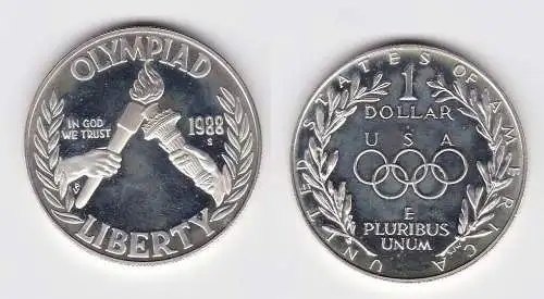 1 Dollar Münze USA Vereinigte Staaten Olympiade 1988 (131212)