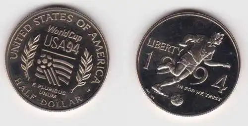 1/2 Dollar Nickel Münze USA Fussball WM 1994 (123787)