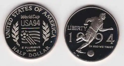 1/2 Dollar Nickel Münze USA Fussball WM 1994 (126859)