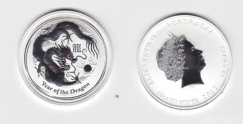 50 Cent Silber Münze Australien Jahr d. Drachen 1/2 Unze Feinsilber 2011 (131512