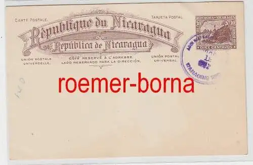74032 seltene Ganzsachen Postkarte Nicaragua 10 Centavos 1911