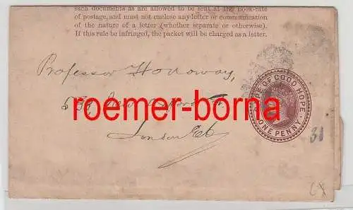 75857 alter Ganzsachen Brief Cap of good Hope Kap der guten Hoffnung um 1890