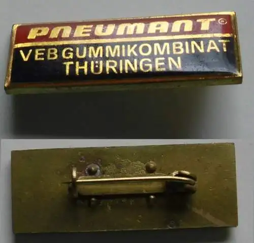 seltenes DDR Abzeichen Pneumant VEB Gummikombinat Thüringen (132820)