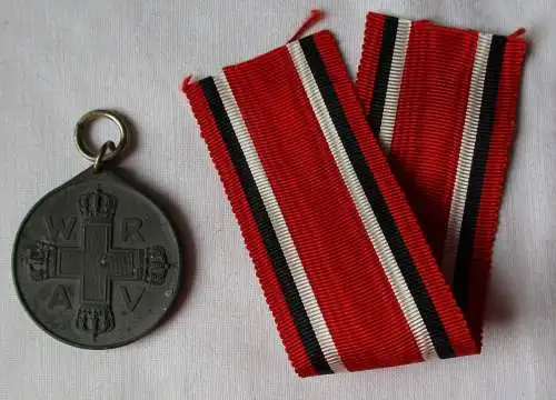 Preussen Rote Kreuz Medaille 3.Klasse 1898 in Feinzink am Band (114953)