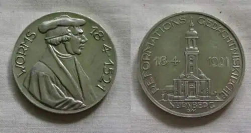 Aluminium Medaille Reformations Gedächtniskirche Nürnberg 1921 (151017)