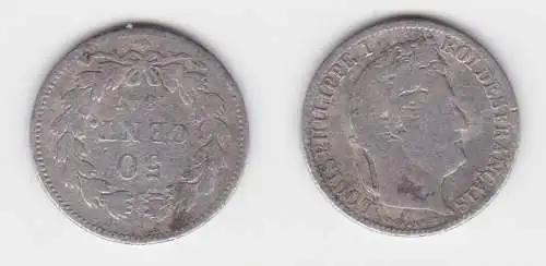 50 Centimes Silber Münze Frankreich 1847 s/ss (153724)