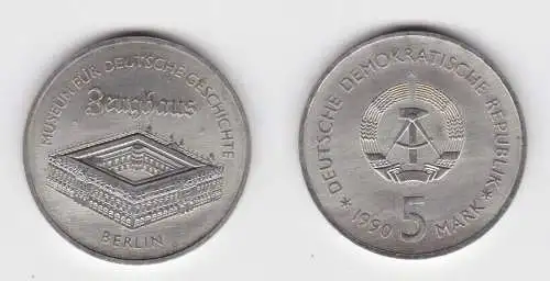 DDR Gedenk Münze 5 Mark Berlin Zeughaus 1990 vorzüglich (140401)