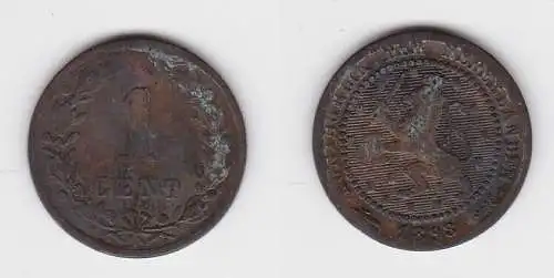 1 Cent Kupfer Münze Niederlande 1898 ss (135759)