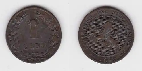 1 Cent Kupfer Münze Niederlande 1880 ss (139750)