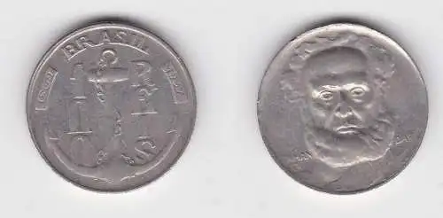 100 Reis Kupfer Nickel Münze Brasilien 1937 Taman Dare, Anker (135982)