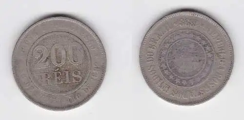 200 Reis Kupfer Nickel Münze Brasilien 1898 (130921)
