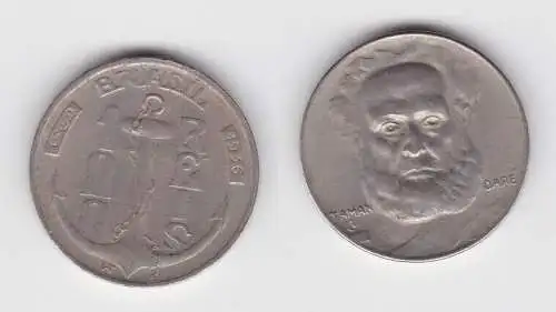100 Reis Kupfer Nickel Münze Brasilien 1936 Taman Dare, Anker (136984)
