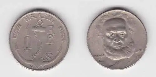 100 Reis Kupfer Nickel Münze Brasilien 1936 Taman Dare, Anker (135218)