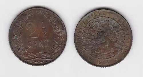 2 1/2 Cent Kupfer Münze Niederlande 1904 ss+ (138885)