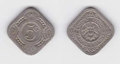 5 Cent Nickel Münze Niederlande 1936 ss (137494)
