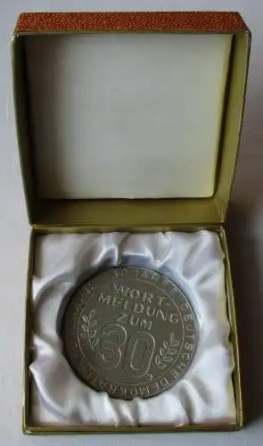 DDR Medaille Kreisleitung Sebnitz SED - 30 Jahre DDR Wortmeldung (125309)