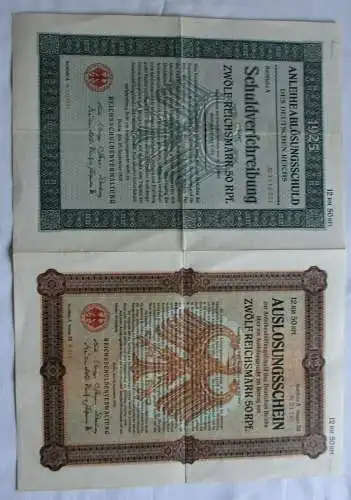 12,50 Mark Aktie Reichsschuldenverwaltung Berlin 25.September 1925 (150276)