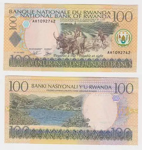 100 Frank Banknote Rwanda Ruanda Urundi 2003 UNC  (150445)