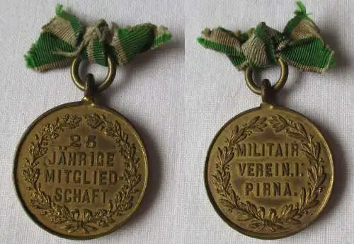 seltene Medaille Militärverein Pirna für 25 jährige Mitgliedschaft (124456)