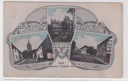 17428 Mehrbild Ak Gruß aus Eckstedt Ortsansichten um 1920