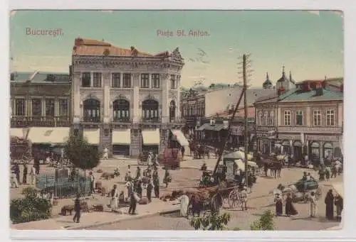 81933 Ak Bucaresti Bukarest - Piata St. Anton um 1910