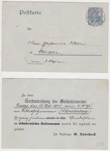 93616 DR Ganzsachen Postkarte P63 Zudruck Vorstandssitzung des Geschichtsvereins