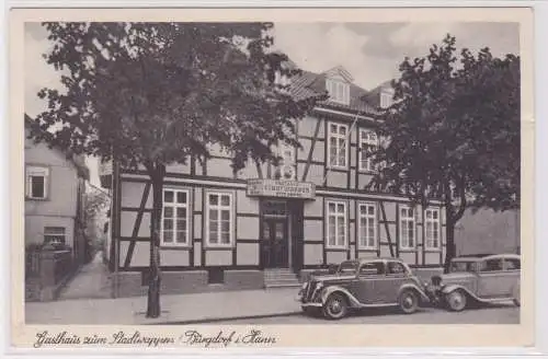 901004 AK Burgdorf in Hannover - Gasthaus zum Stadtwappen, Inh. Otto Garms 1943