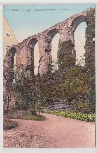 48889 Ak Annaberg im Erzgebirge Franziskanerkloster Ruine um 1910