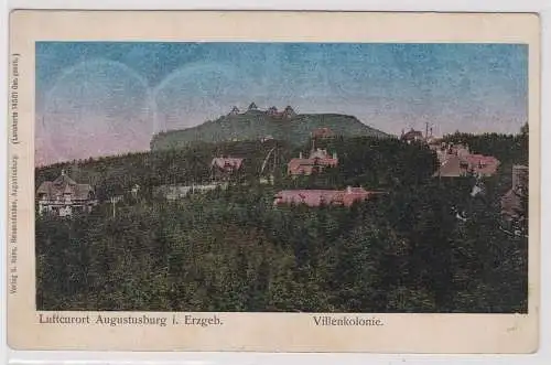 34678 Lunakarte AK Luftcurort Augustusburg im Erzgebirge - Villenkolonie 1906