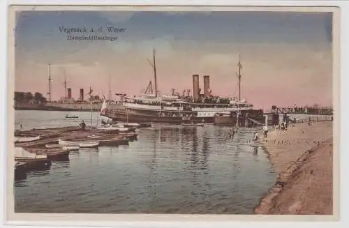 99420 Ak Vegesack an der Weser - Dampfschiffsanleger 1927