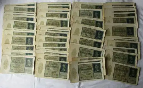 Sammlung mit 100 Banknoten 10000 Mark 1922 Ro. 69 kleine Variante (114279)