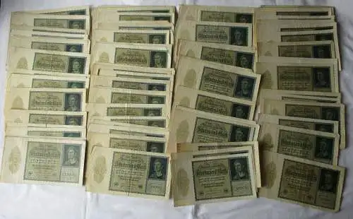 Sammlung mit 100 Banknoten 10000 Mark 1922 Ro. 69c kleine Variante (131203)