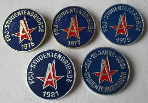 DDR Abzeichen für den Einsatz in FDJ-Studentenbrigade 1976 - 1981 (118017)