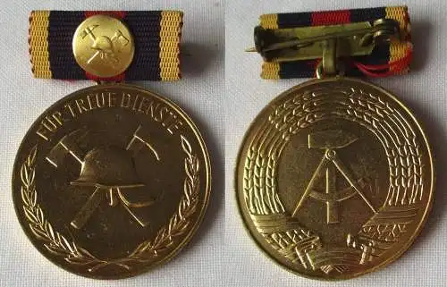 DDR Medaille für treue Dienste freiwillige Feuerwehr in Gold (129136)