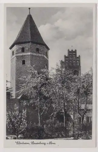 41742 Ak Lauenburg Lębork in Pommern Efeuturm um 1940