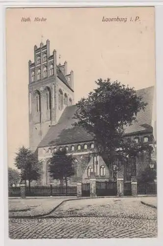 97750 Ak Lauenburg Lębork in Pommern Katholische Kirche 1913