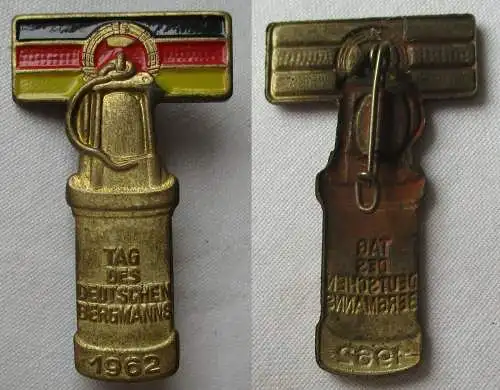 seltenes DDR Blech Abzeichen Tag des deutschen Bergmanns 1962 (104896)