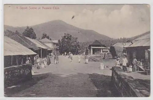 30865 AK A Street Scene at Nuwara Eliya Ceylon um 1910