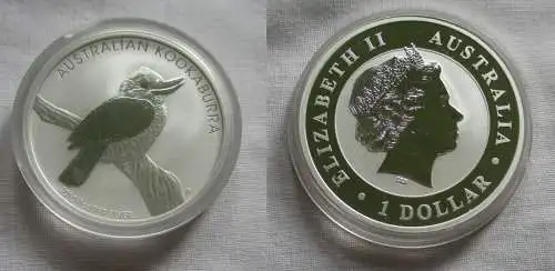 1 Dollar Silbermünze Australien Kookaburra 2010 Stempelglanz (144840)