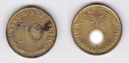 10 Pfennig Messing Münze 3.Reich 1936 A Jäger 364 (130070)