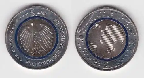 5 Euro Sammlermünze Deutschland 2016 Blauer Planet Erde (133841)