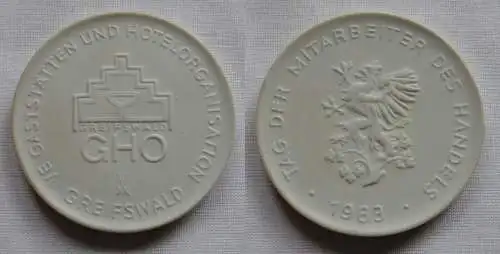 DDR Medaille Tag der Mitarbeiter des Handels 1983 GHO Greifswald (149305)