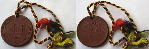 Meissner Porzellan Medaille III. Elbetreffen auf Kurs 80 FDJ 1968 (149572)
