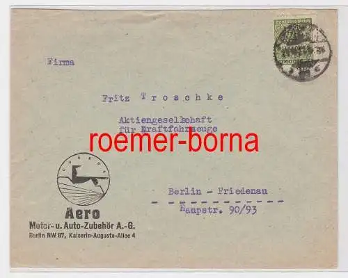 86265 Brief mit Reklame Fa. Aero Motor- Auto-Zubehör AG Berlin 1923