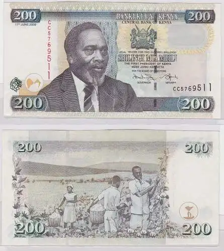 200 Shilingi Banknote Central Bank of Kenya Kenia 2009 (123426)