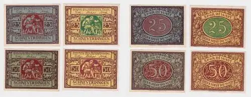 4 Banknoten Notgeld Sparkasse Schneverdingen 1921 (123314)