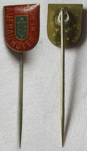 DDR Sport Anstecknadel Mitgliedsabzeichen BSG Aufbau Hoyerswerda (132843)